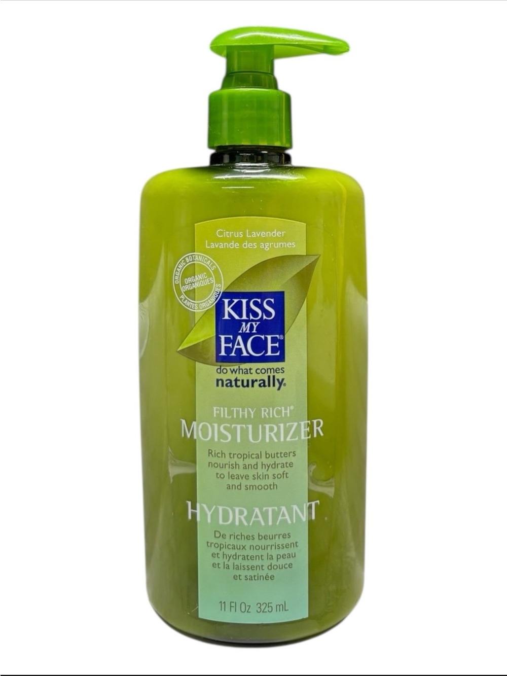Kiss My Face Filthy Rich Citrus Lavender Moisturizer Lotion 11oz